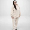 Женский костюм oversize (длинное худи или укороченное худи + брюки)