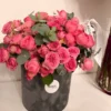 Композиция из пионовидных роз в бархатной коробке By AIGUL Flowers