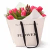 Frühlingsstrauß „Pinke Tulpentasche“