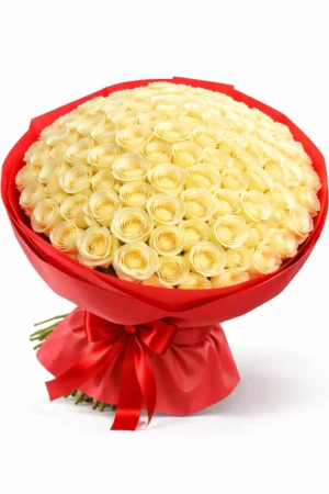 Premium-Strauß weißer Rosen, Luxus XXL